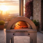 Horno de leña Alfonso para 2 pizzas con carrito, puerta y pirómetro