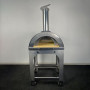 Horno de leña Alfonso para 2 pizzas con carrito, puerta y pirómetro