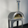 Horno de leña Alfonso para 2 pizzas con carrito, puerta y pirómetro