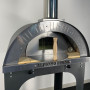Horno de leña Alfonso para 2 pizzas con carrito, puerta y pirómetro