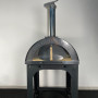 Horno de leña Alfonso para 2 pizzas con carrito, puerta y pirómetro