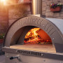 Horno de leña Alfonso para 2 pizzas con carrito, puerta y pirómetro