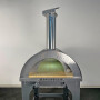 Alfonso 4-Pizza Wood-Fired Oven with trolley, door and pyrometer