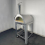 Holzofen Alfonso für 4 Pizzen mit Rollwagen, Tür und Pyrometer