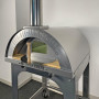 Holzofen Alfonso für 4 Pizzen mit Rollwagen, Tür und Pyrometer