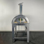 Alfonso Holzbackofen 4 Pizzen mit Wagen, Tür und Pyrometer