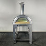 Holzofen Alfonso für 4 Pizzen mit Rollwagen, Tür und Pyrometer