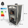 Esmeralda Wood-Burning Stove Oven with Mini Kitchen