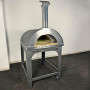 Holzofen Alfonso für 6 Pizzen mit Rollwagen, Tür und Pyrometer