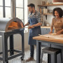 Alfonso 6-Pizza Wood-Fired Oven with trolley, door and pyrometer