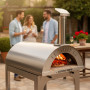 Alfonso 6-Pizza Wood-Fired Oven with trolley, door and pyrometer