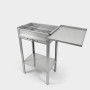 Fornacella Barbecue in Acciaio Inox con Griglia per Carbone e Vassoio