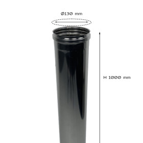 Conduit de fumée H 1 000 mm, diamètre 130 mm