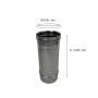 Flue pipe, height 330 mm, diameter 130 mm