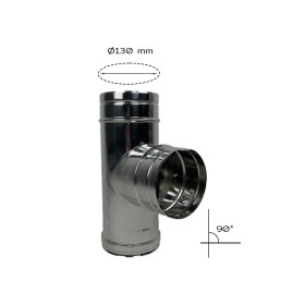 Raccord en T Braga à 90 degrés, extrudé, diamètre 130 mm