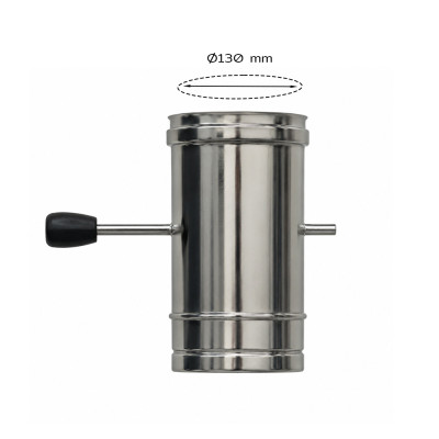 Component with valve, diameter 130 mm