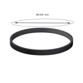 Black silicone gasket, 130 mm diameter