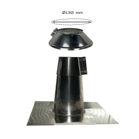 Flat, straight flange plate, 130 mm diameter