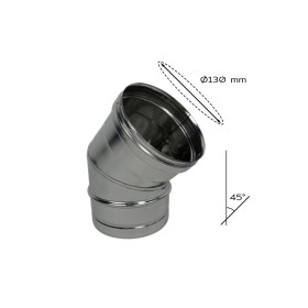 45-degree elbow bend, 130 mm diameter