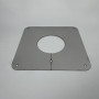 Placa para tapar un agujero de 25 x 25 cm - diámetro 130 mm