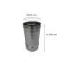Flue pipe, height 250 mm, diameter 150 mm