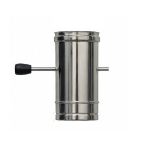 Component with valve, diameter 130 mm