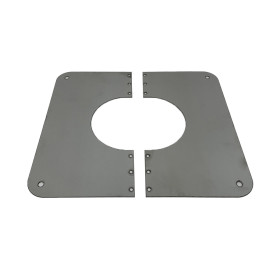 Juego de dos tapas para agujeros en forma de media luna, de 130 mm de diámetro