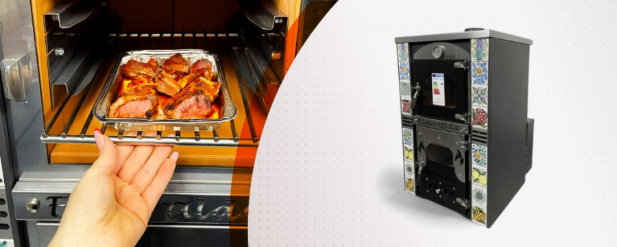 Horno-estufa de leña Esmeralda con cocción indirecta: funcionalidad y estilo