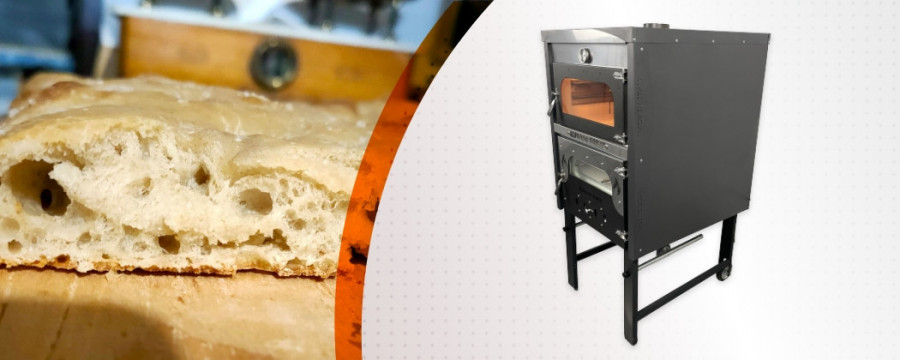 Wood-burning oven in iron, refractory, portable