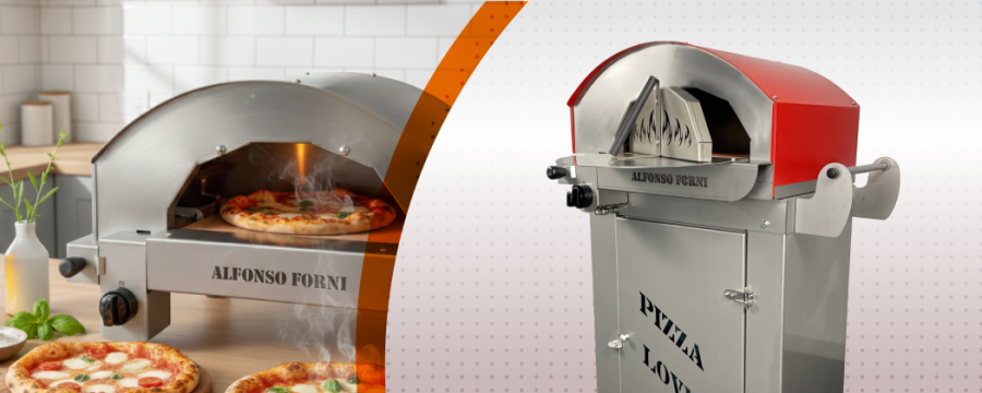 Alfonsino 1 Pizza a Gas: Horno híbrido de 500 °C, GLP/metano | Alfonso Forni