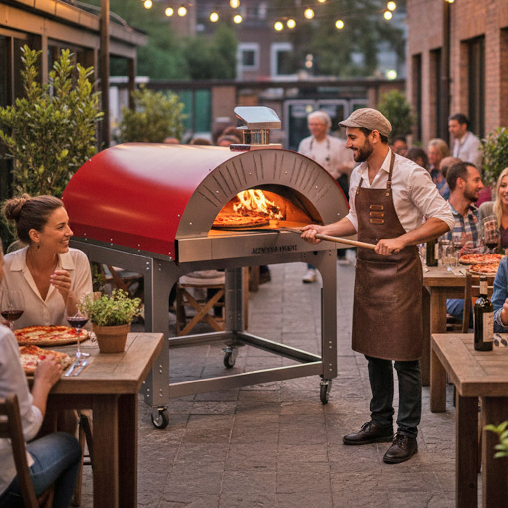 Forno a legna Alfonso 10 Pizze Professional pizzeria all'aperto