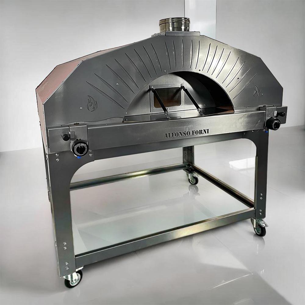 Forno ibrido a legna/gas Alfonso 12 Pizze ibrido Professional dettaglio pizza