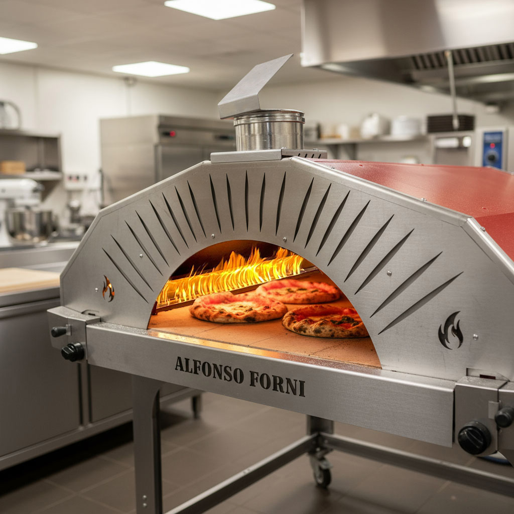 Forno ibrido a legna/gas Alfonso 12 Pizze Professional