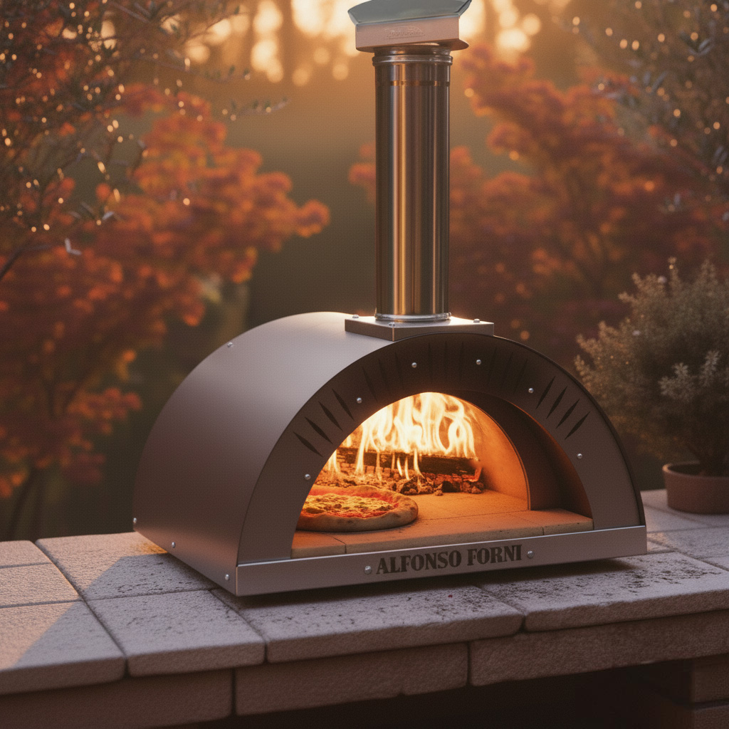 Forno a legna Alfonso 2 Pizze in antracite