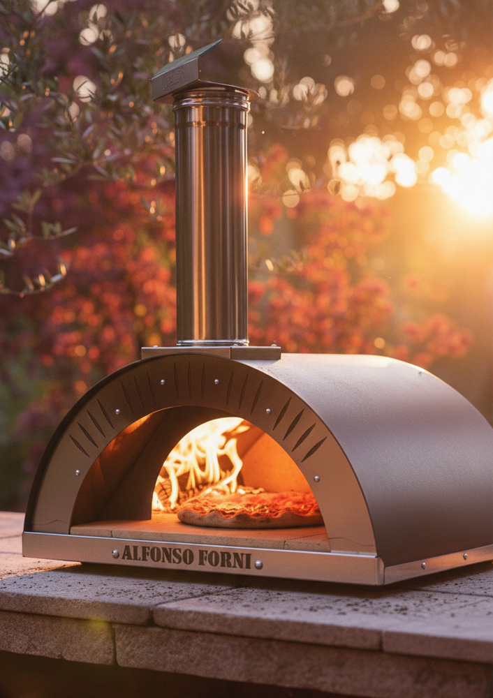 pizze con una cottura perfette con il Forno a legna Alfonso 2 Pizze
