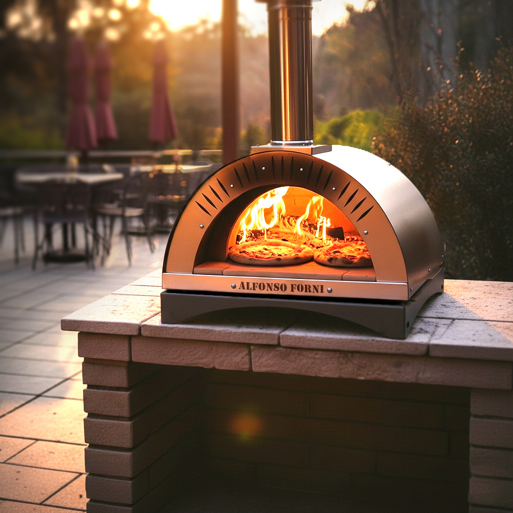 Forno a legna Alfonso 4 Pizze in acciaio inossidabile AISI 430