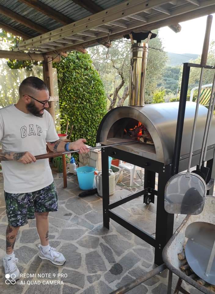 forno a legna per pizze Alfonso 4 Pizze Full Optional con Carrello, forno portatile per pizza