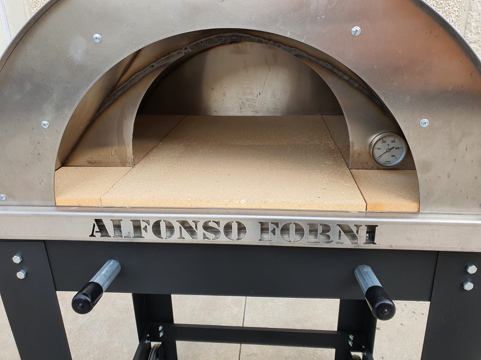 Forno a legna Alfonso 4 pizze Full Optional con carrello - ALFONSO FORNI