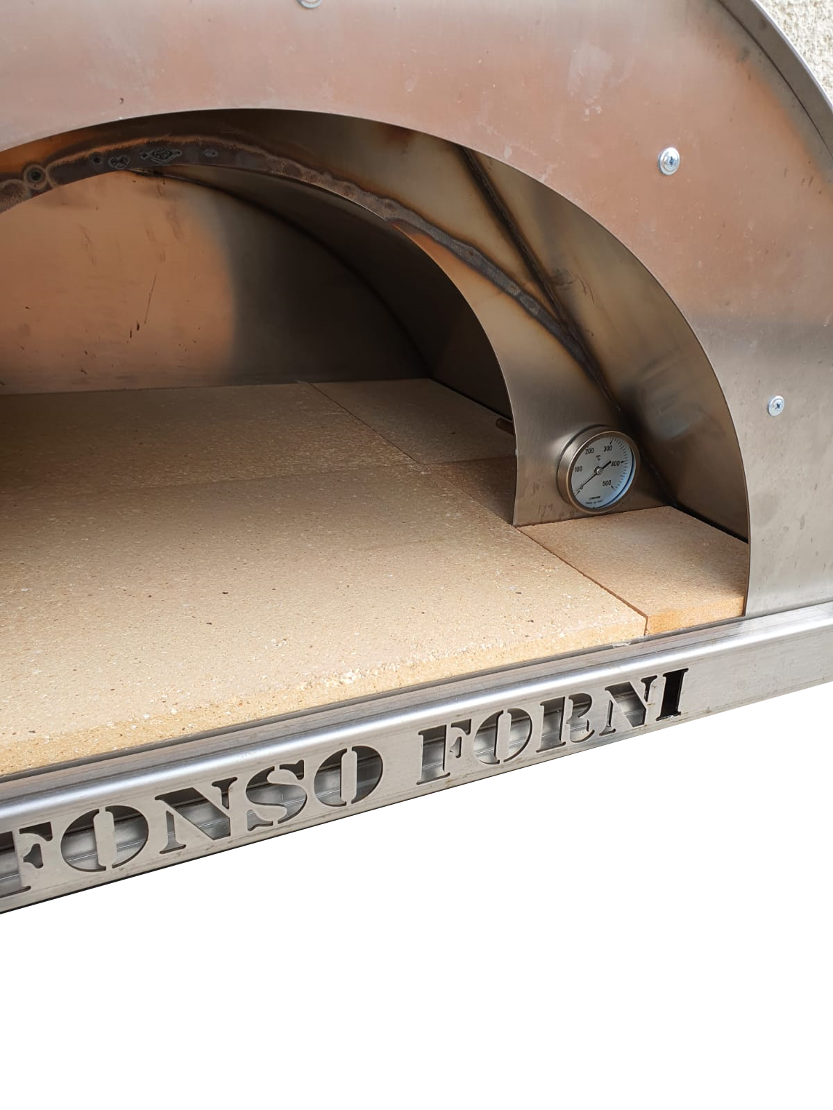piano cottura extra-duro nel forno a legna Alfonso 4 Pizze di Alfonso Forni