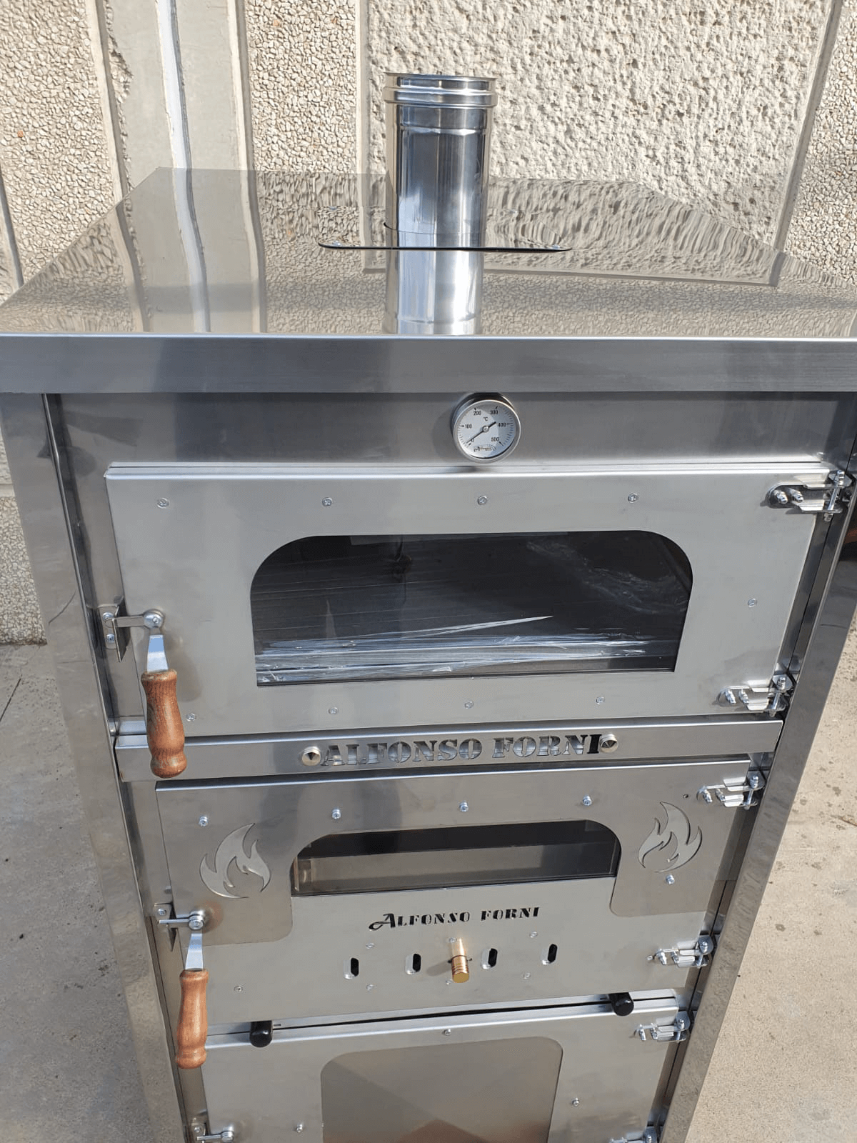 forno a legna professionale in acciaio inox Alfonso Forni, LUXOR TOP PROFESSIONAL