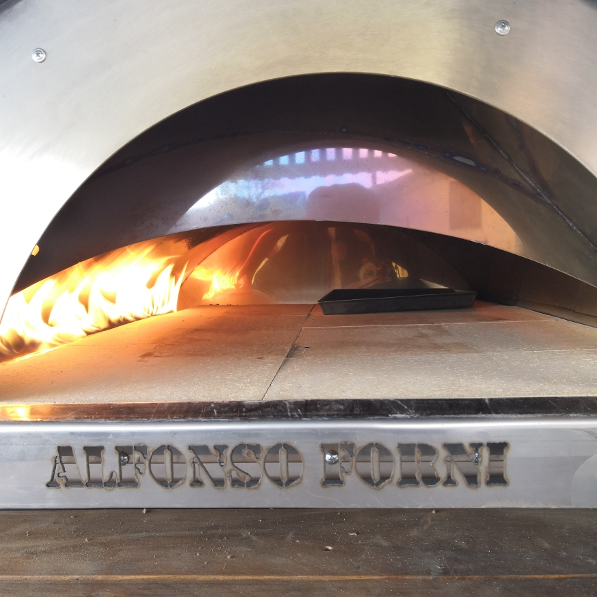 Forno a legna/forno a gas ALFONSO 4 PIZZE IBRIDO