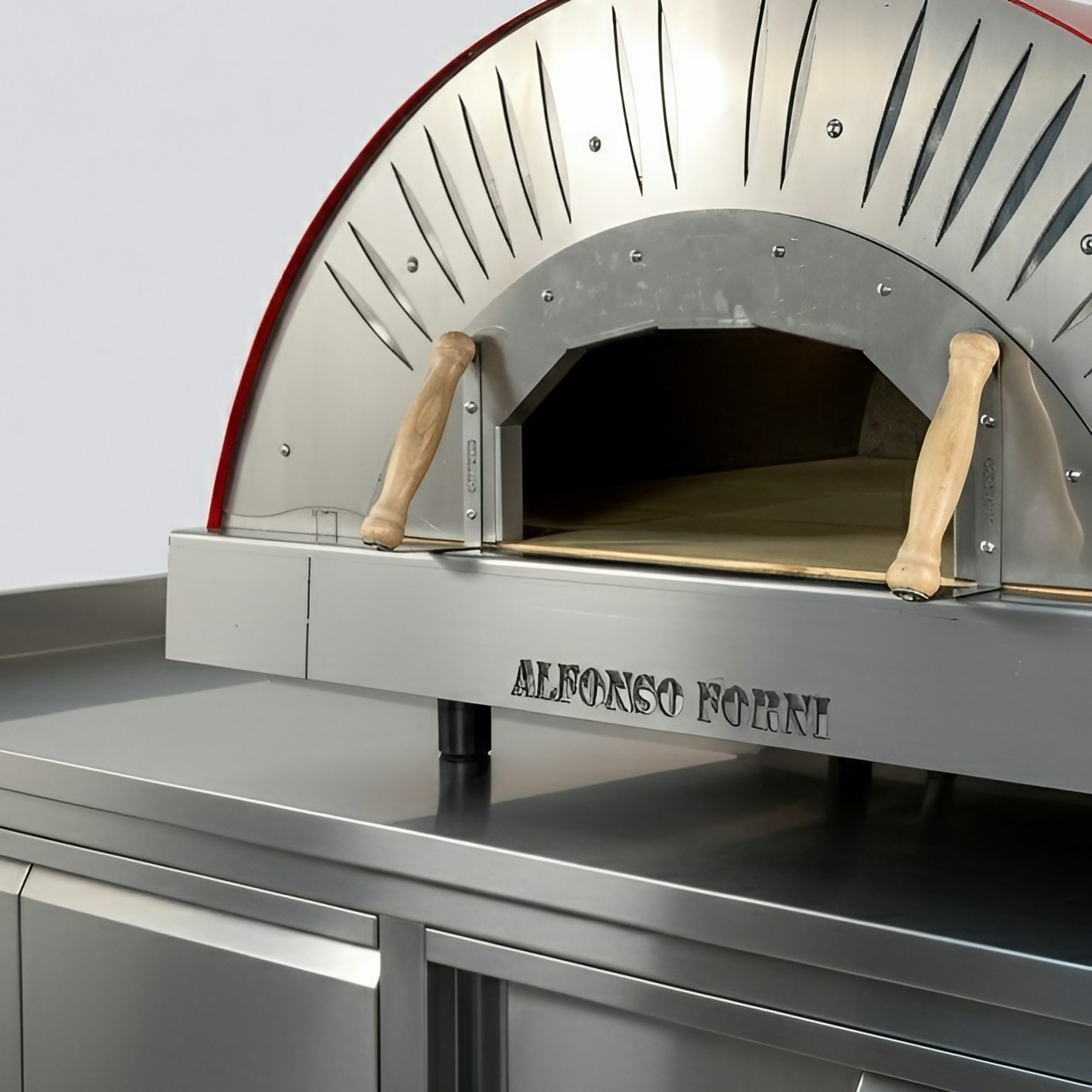 Dettaglio adattatore bocca piccola Forno a legna Alfonso 10 Pizze Professional