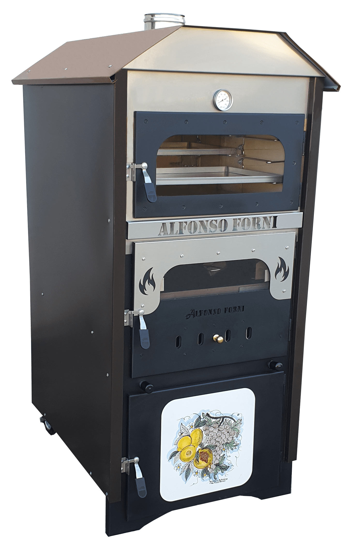 LUXOR V2 TOP - forno a legna decorato in ceramica