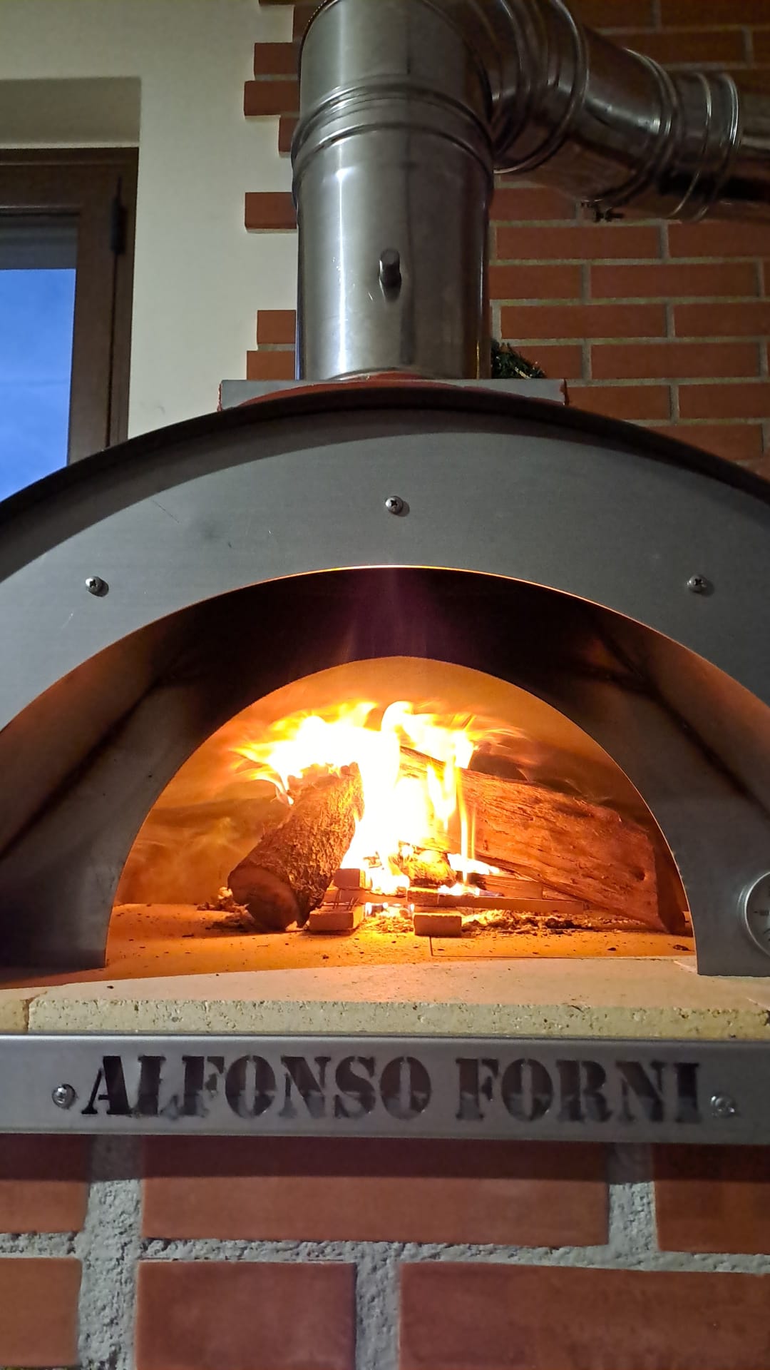 Forno a Legna Alfonso 2 Pizze Full Optional con Carrello in Inox a