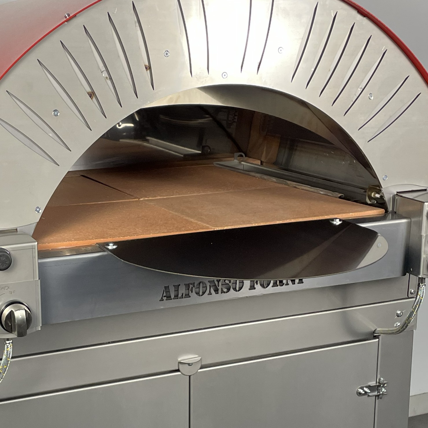 mezzaluna per supporto 4 pizze a gas perofessional