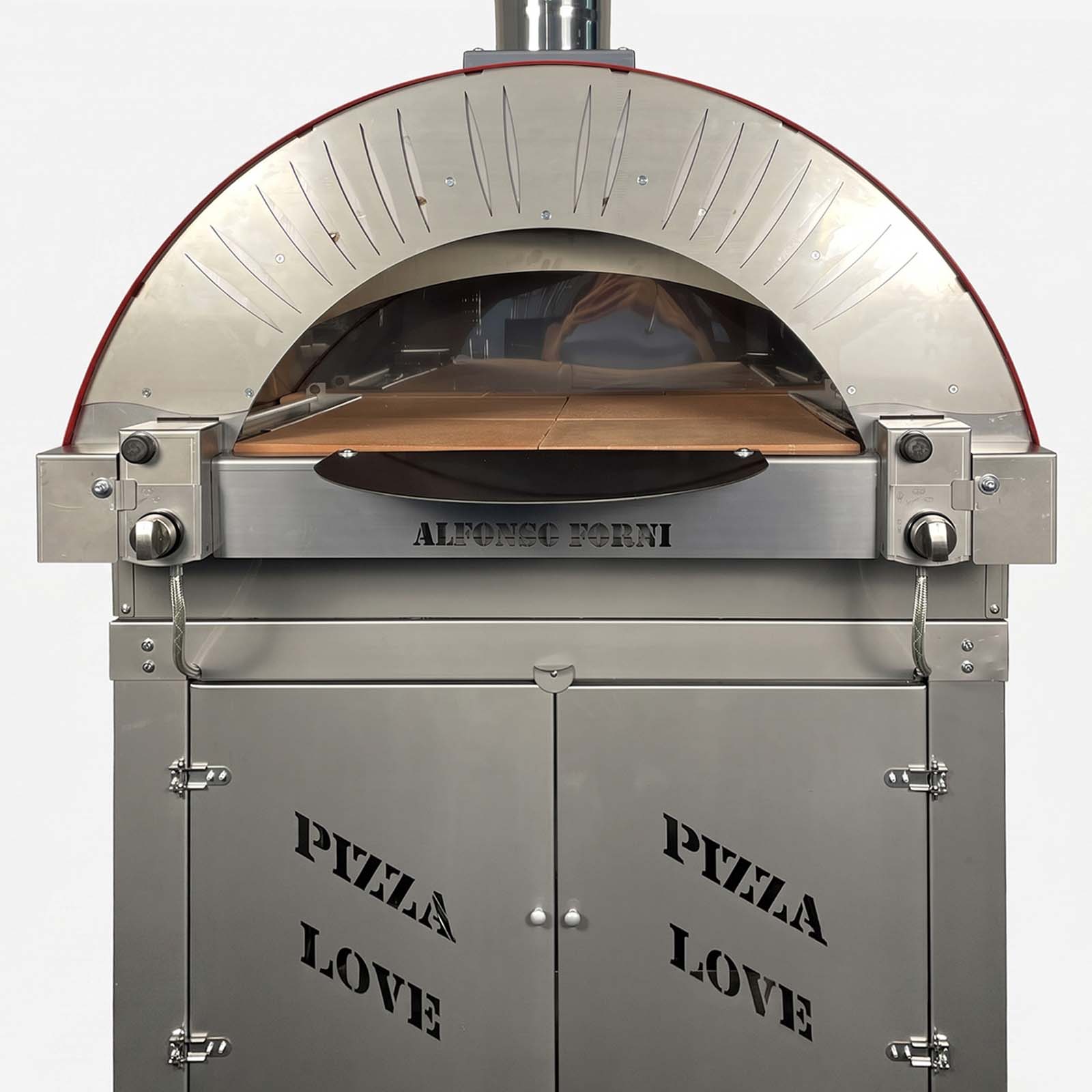 Rialzo per forno Alfonso 4 pizze professional con carrello
