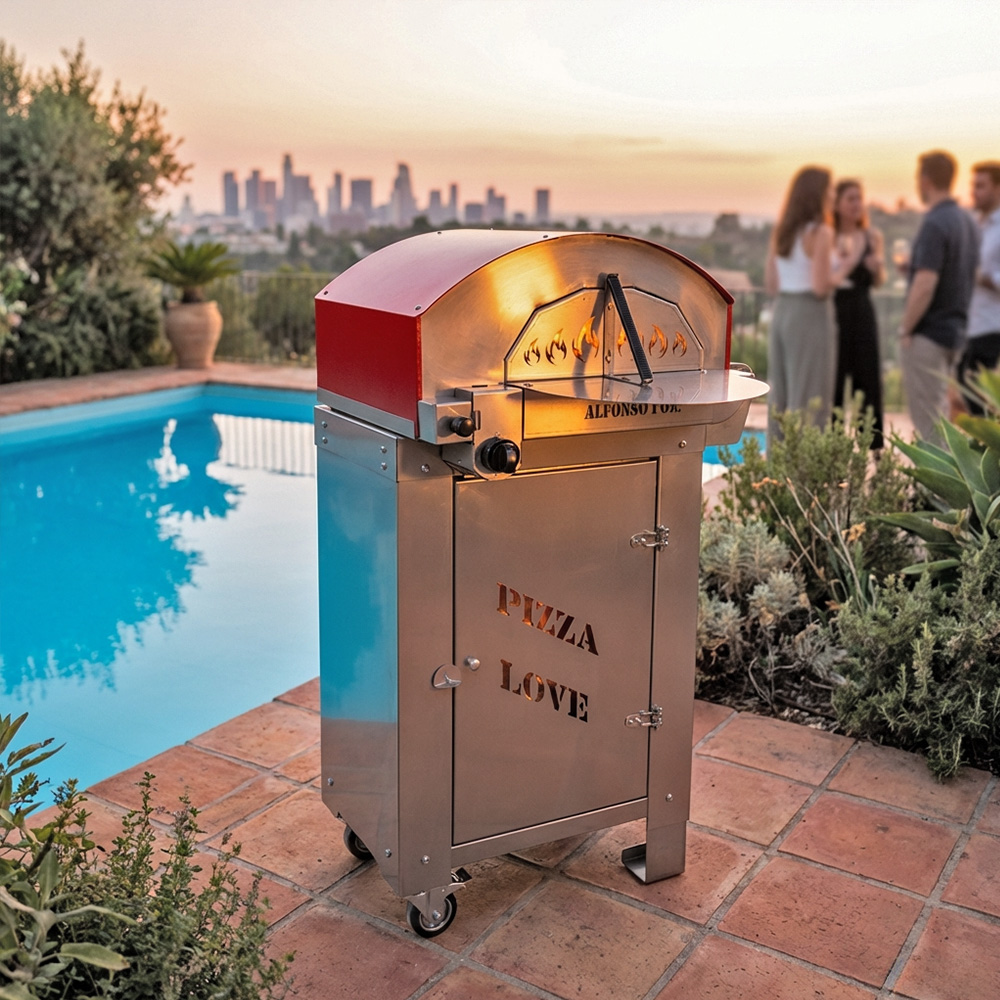 Forno pizza professionale 500°C con piano refrattario