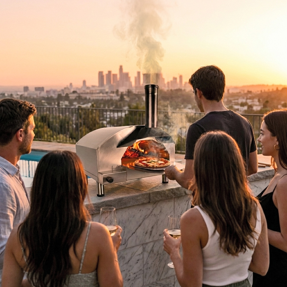 Dettaglio piano di cottura in biscotto refrattario 5 cm