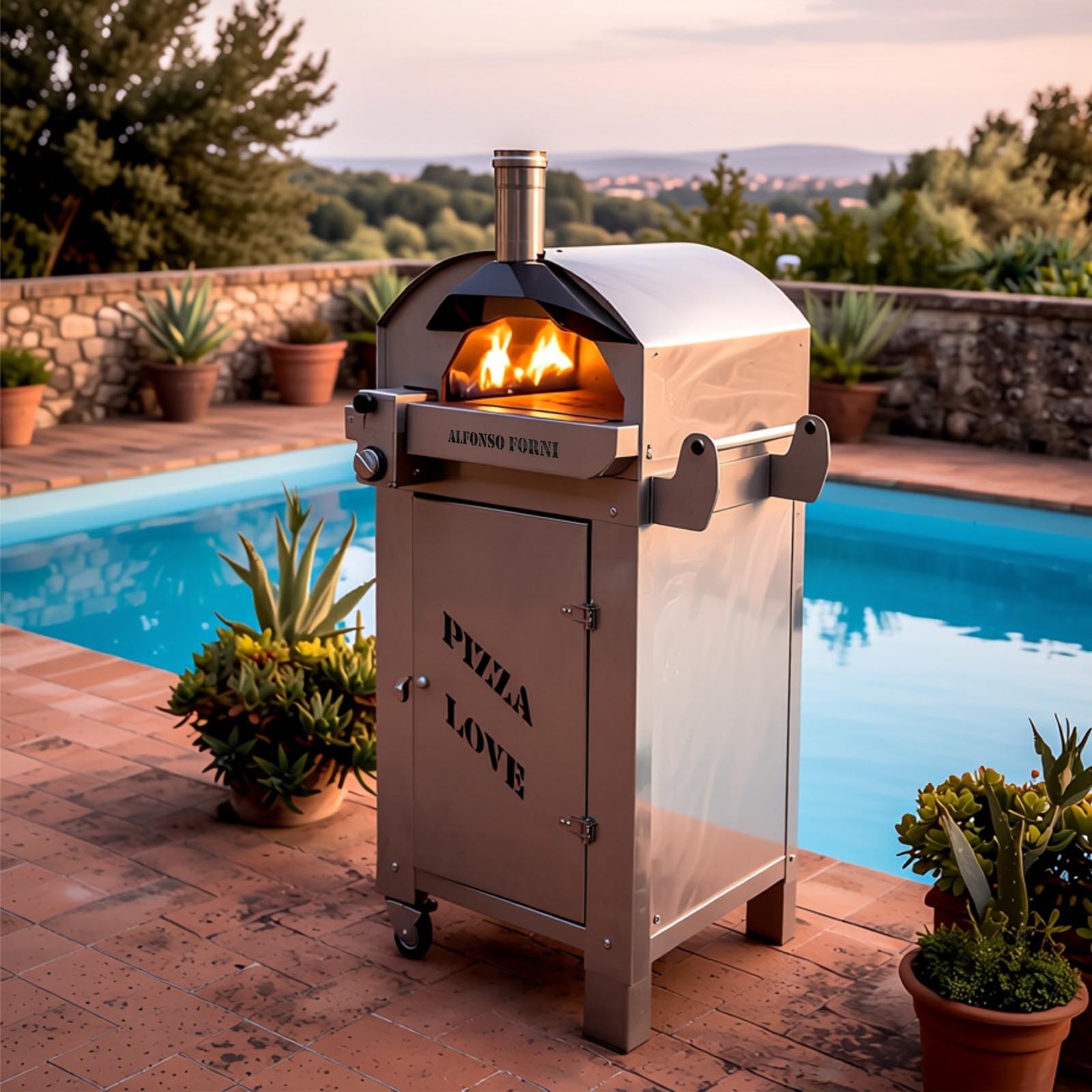 Forno pizza professionale 500°C con piano refrattario
