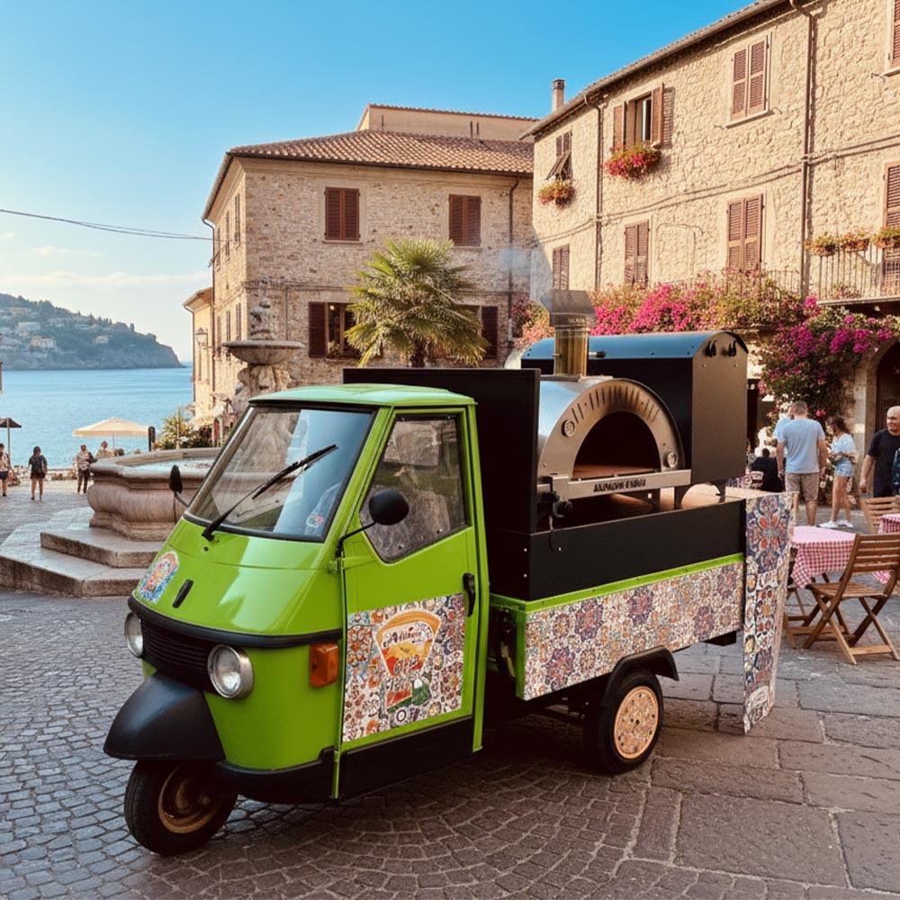 Ape Verde Fluo il Truck Food by Alfonso Froni